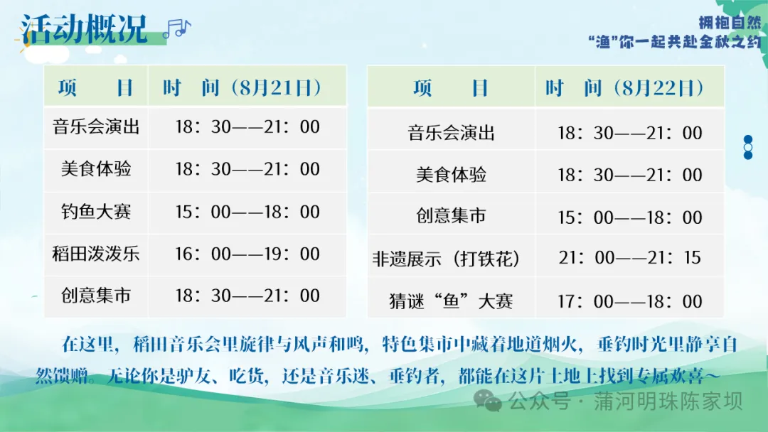 垂釣、逛展、追音樂… 陳家壩稻田音樂季，承包你的周末快樂！